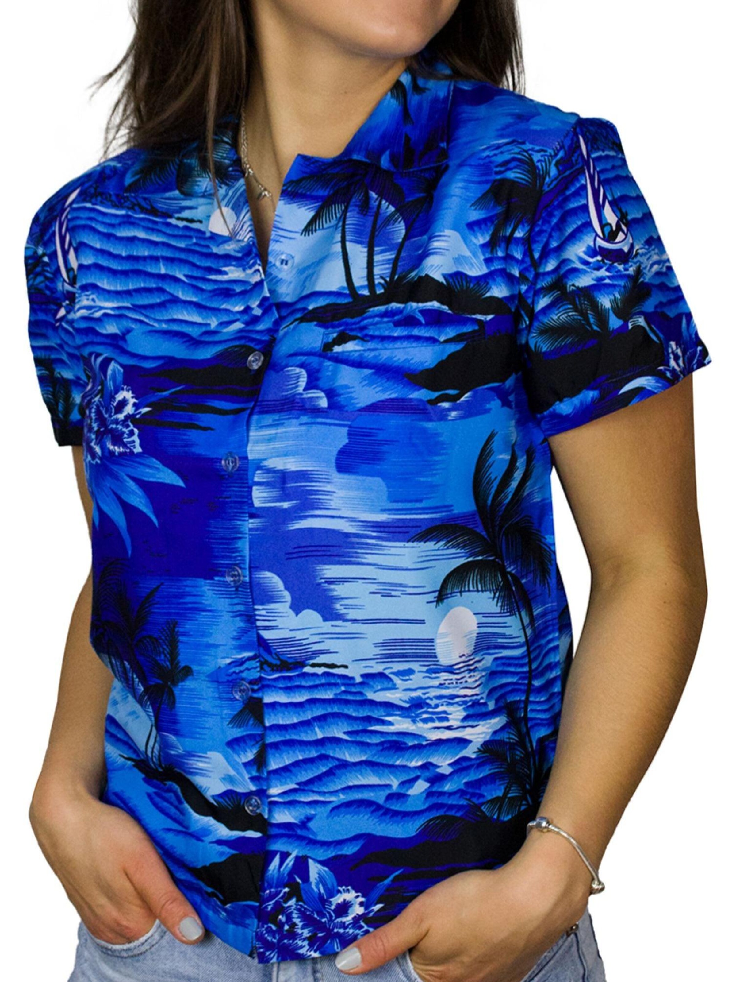 King Kameha Blouse 'Surf' in Blue