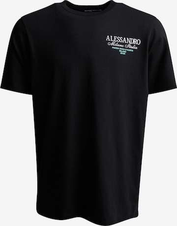 Alessandro Zavetti Shirt 'Montanelli' in Black: front