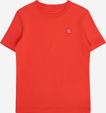T-Shirt Calvin Klein Jeans en orange : devant