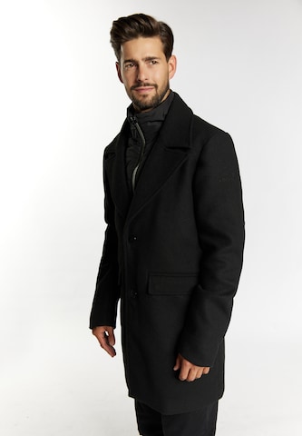 DreiMaster Klassik Between-Seasons Coat in Black: front