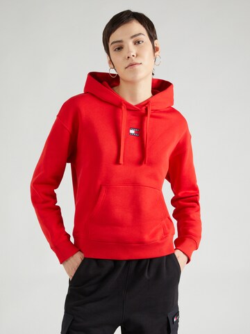 Sweat-shirt Tommy Jeans en rouge : devant