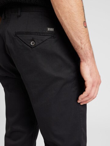 SCOTCH & SODA Regular Chino Pants 'Essentials' in Black