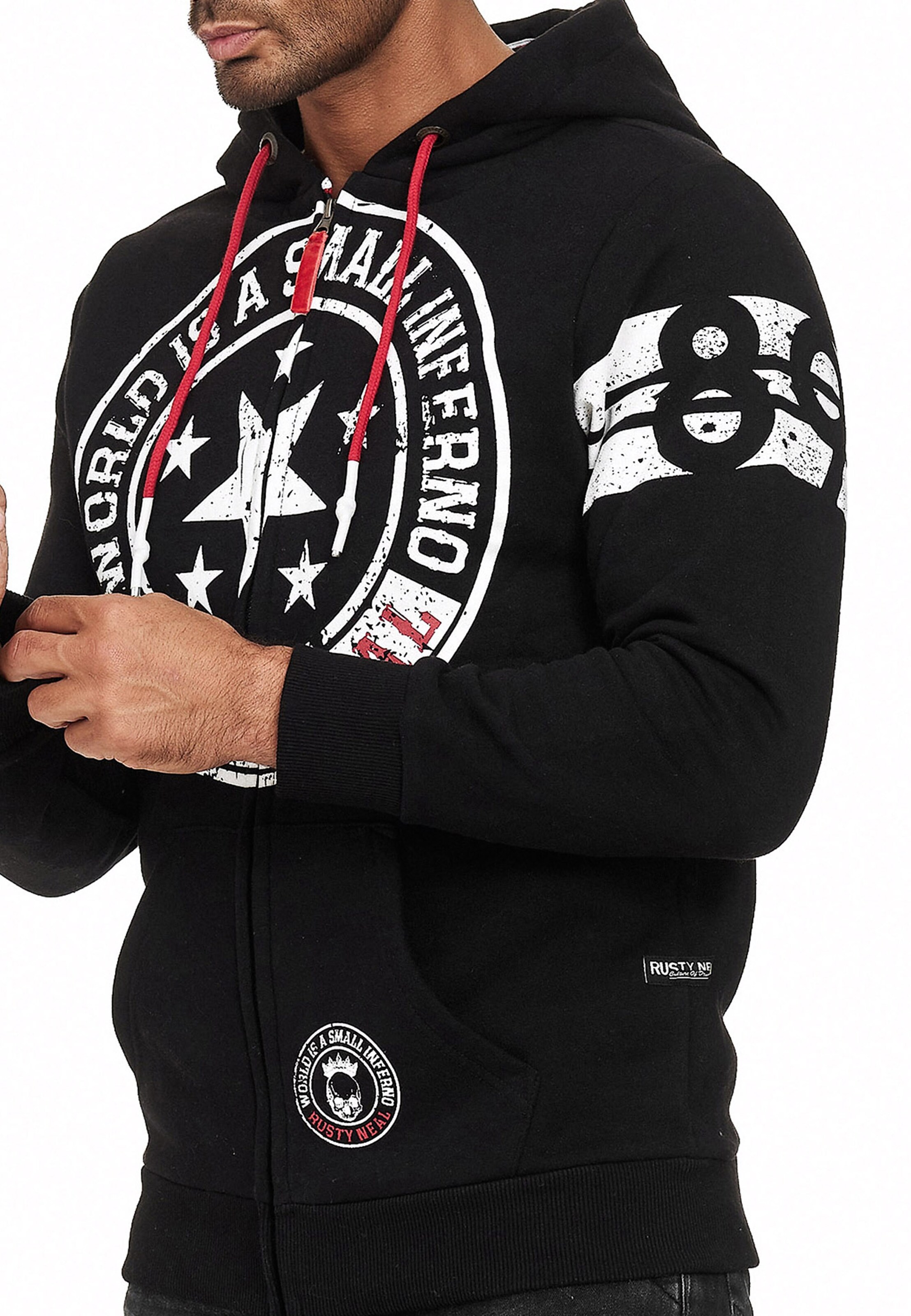 Rusty Neal Sweatjacke in Schwarz