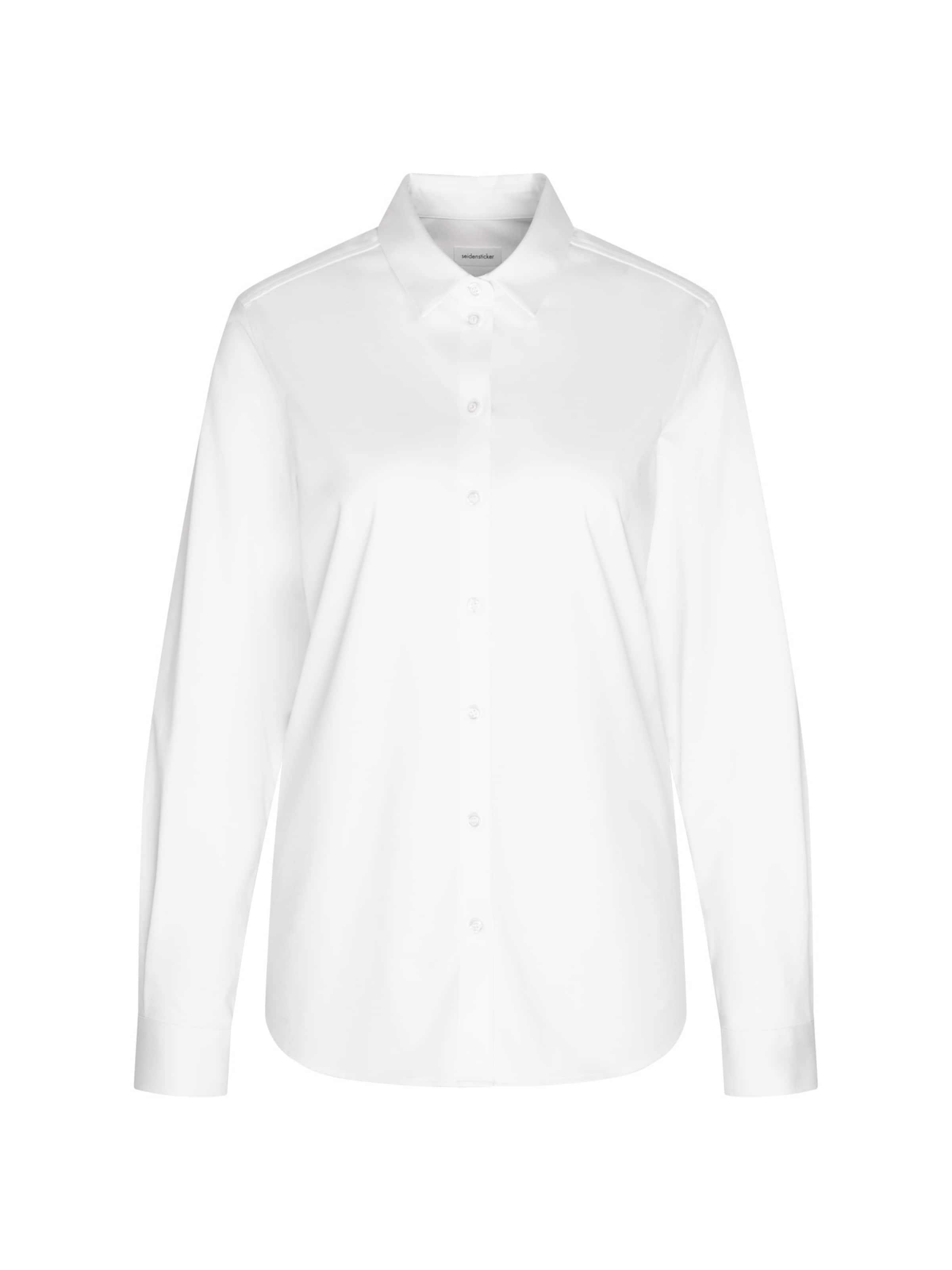 Chemisier 'Uni' SEIDENSTICKER en blanc : devant