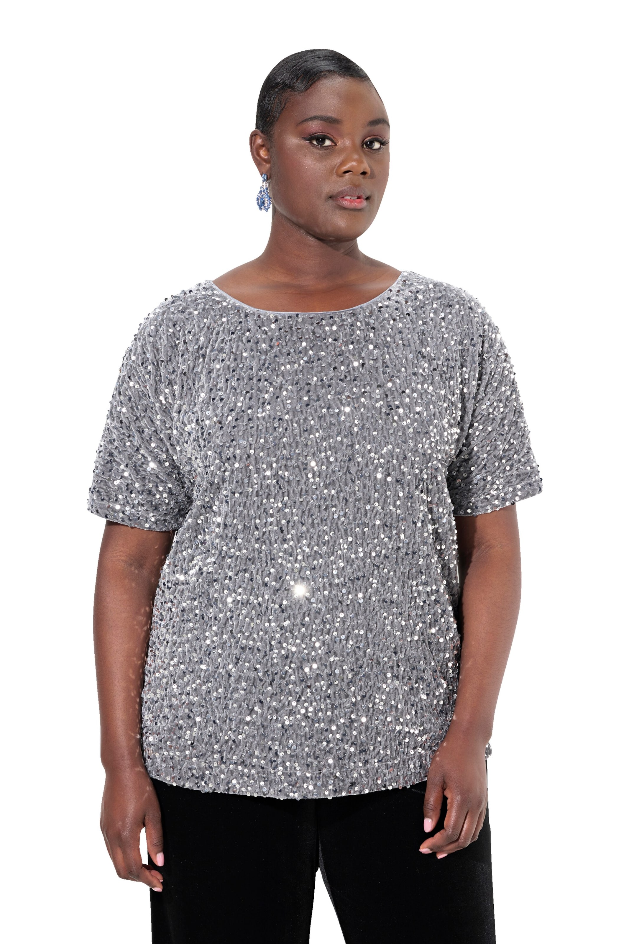 Ulla Popken Blúzka - Strieborná: predná strana