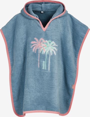 PLAYSHOES Kylpytakki 'Palmen' värissä sininen: etupuoli