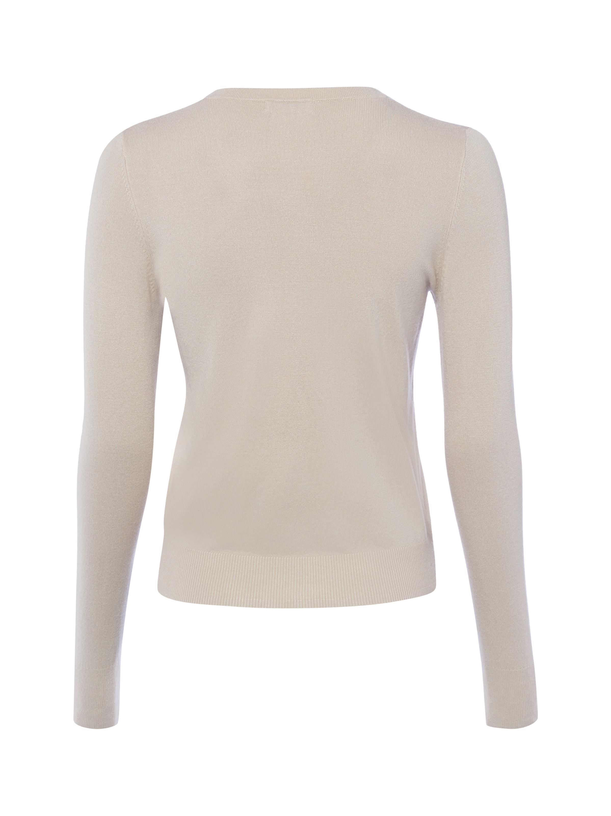 Marie Lund Gebreid vest in Beige