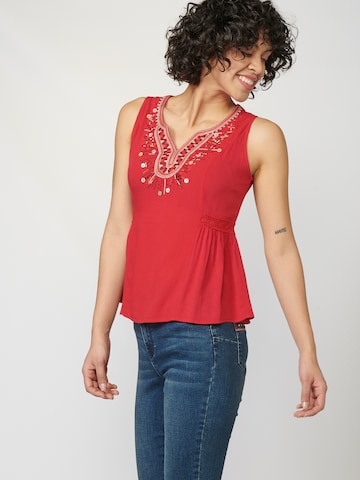 KOROSHI Blouse in Red: front