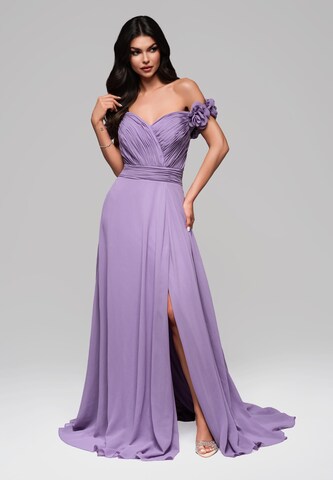 Robe de soirée Ombre en violet : devant