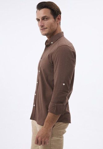 Felix Hardy Regular fit Overhemd in Bruin