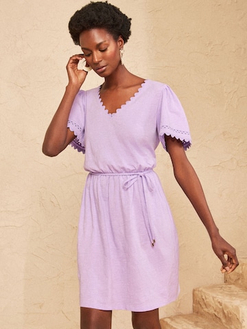 Robe love & roses en violet
