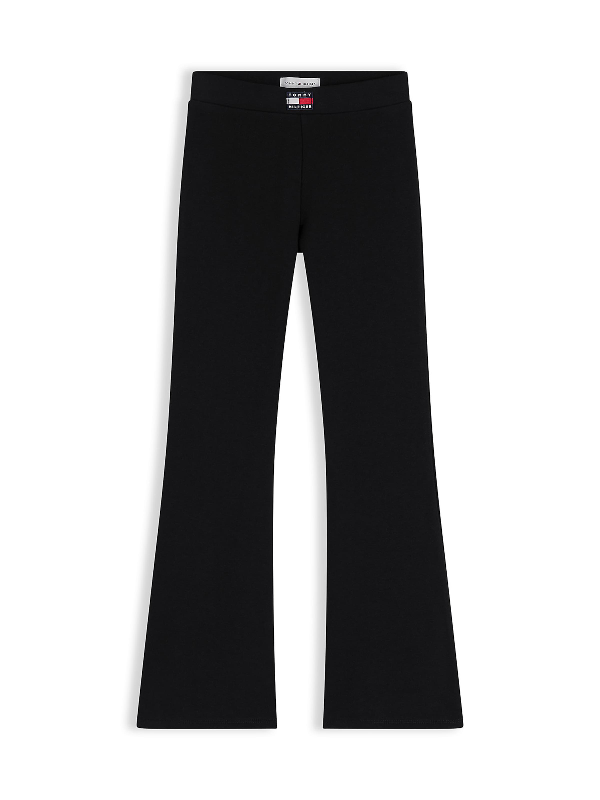 TOMMY HILFIGER Flared Leggings in Zwart: voorkant