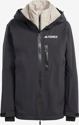 ADIDAS TERREX Outdoor Jacket 'Xperior Three-In-One' in Black: front