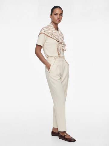 Koton Tapered Pleat-front trousers in Beige