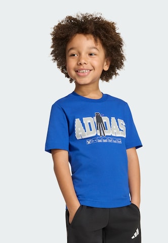 ADIDAS SPORTSWEAR - Camisa funcionais 'Adidas x Minecraft' em azul: frente