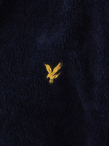 Lyle & Scott Long Bathrobe 'Lucas' in Blue: front