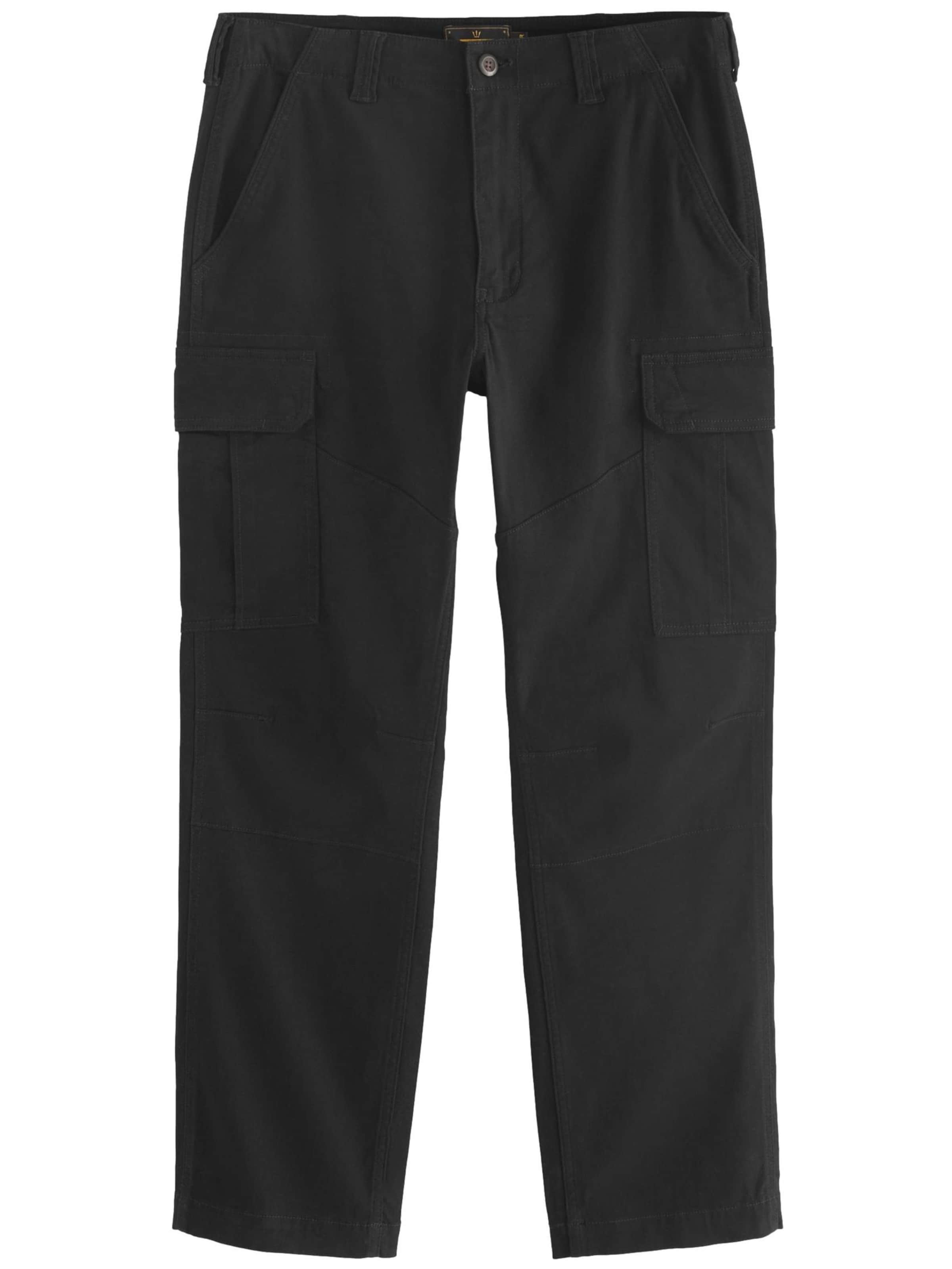 Next - Regular Calças cargo em preto: frente