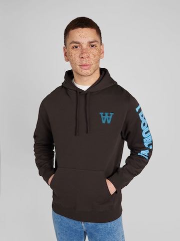 Sweat-shirt WOOD WOOD en noir : devant