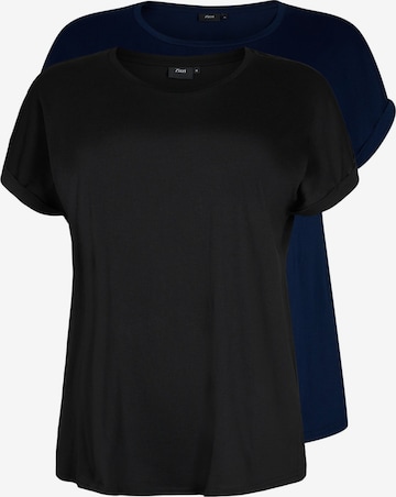 Zizzi T-Shirt 'Katja' in Blau: predná strana