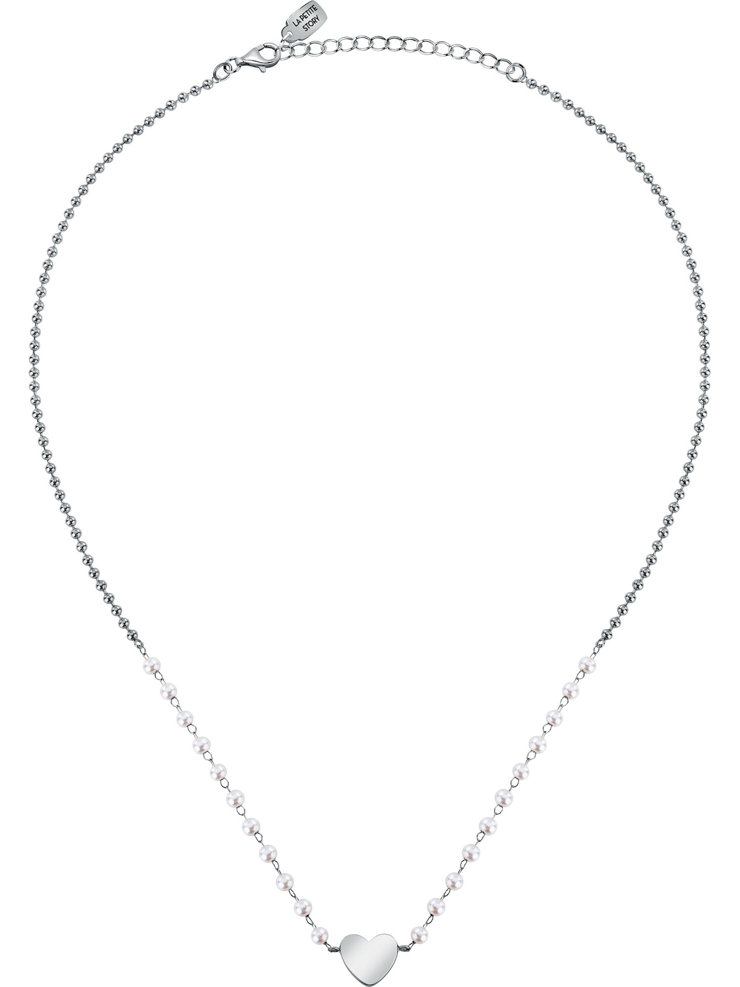 La Petite Story Necklace in Silver: front