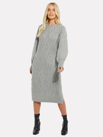 Threadbare Knitted dress 'Harley' in Grey