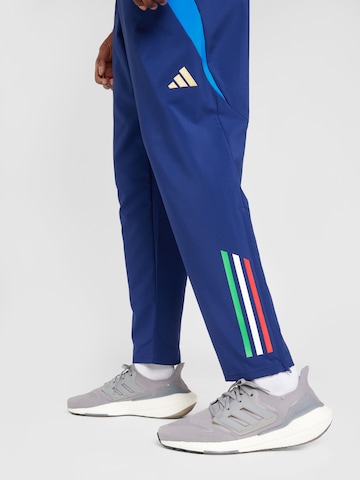 ADIDAS PERFORMANCE Regular Workout Pants 'Italy Tiro 24' in Blue