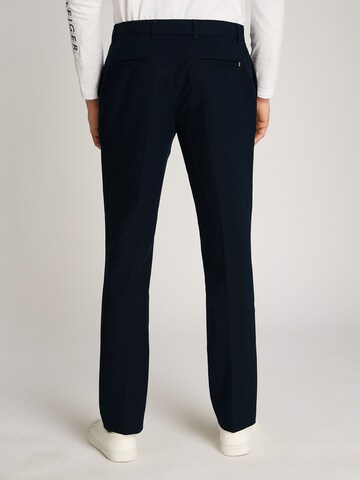 TOMMY HILFIGER Slimfit Ráncos nadrág 'DENTON' - kék: hátul