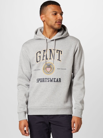 pelēks GANT Sportisks džemperis: no priekšpuses