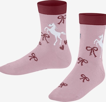 FALKE Socks 'Western Horses' in Pink: front