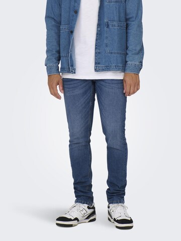 Coupe slim Jean 'ONSLoom' Only & Sons en bleu : devant