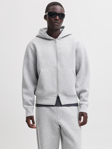 JACK & JONES Sweatvest 'JCOLEGACY' in Grijs: voorkant