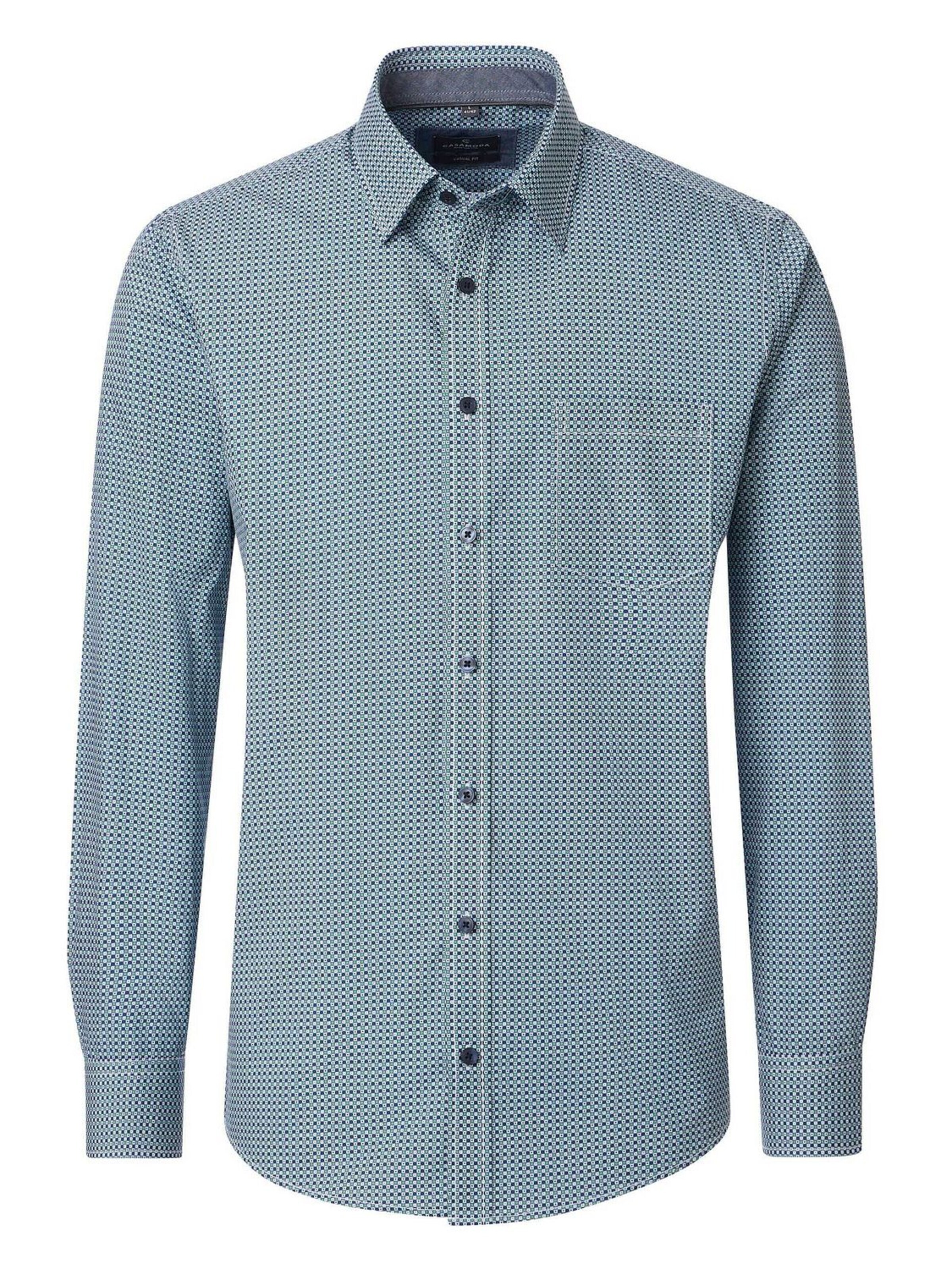CASA MODA Regular fit Button Up Shirt in Blue: front