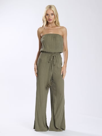 South Beach Jumpsuit in Groen: voorkant