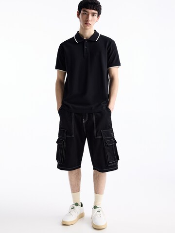 Pull&Bear Poloshirt in Schwarz