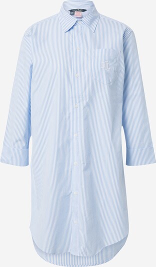 Camicia da notte Lauren Ralph Lauren di colore blu chiaro / bianco, Visualizzazione prodotti