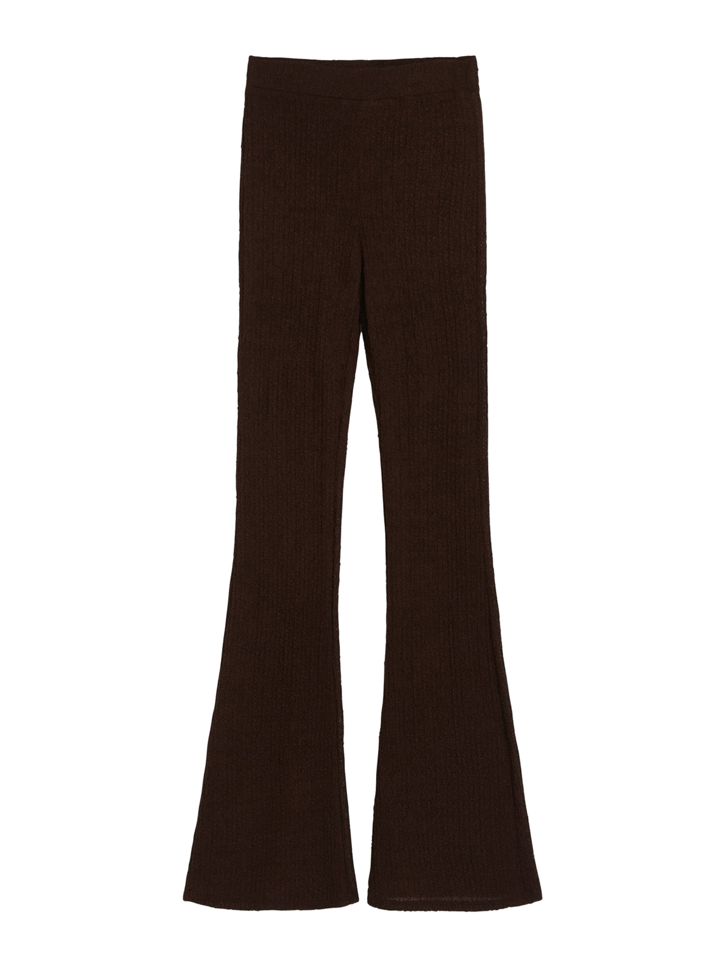 Bershka Flared Nadrág - barna: elől