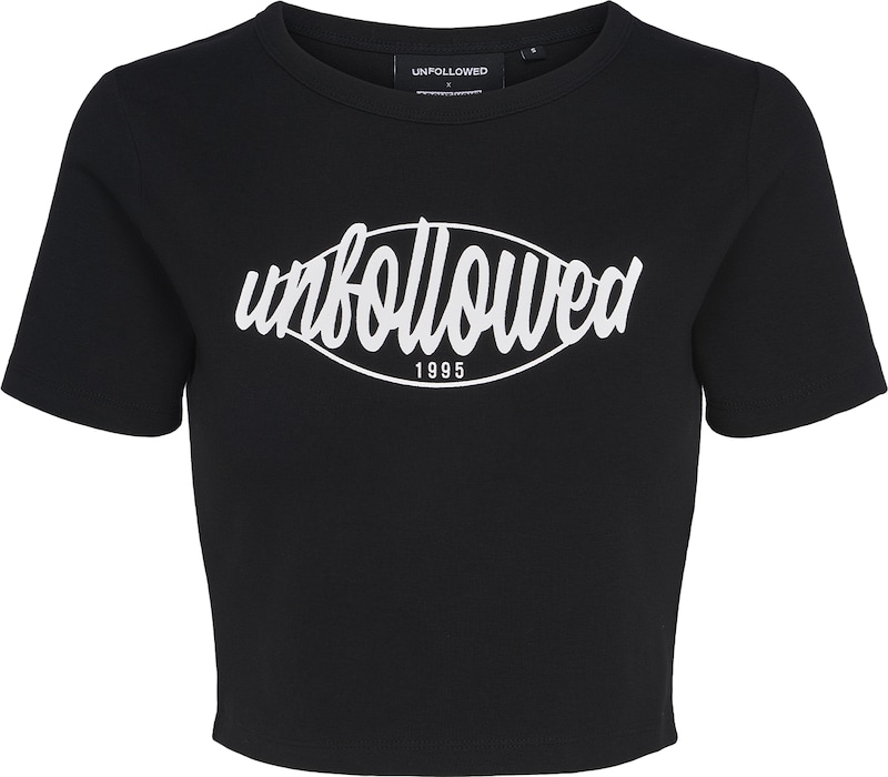 UNFOLLOWED x ABOUT YOU Shirt 'GIRLFRIEND' in Schwarz