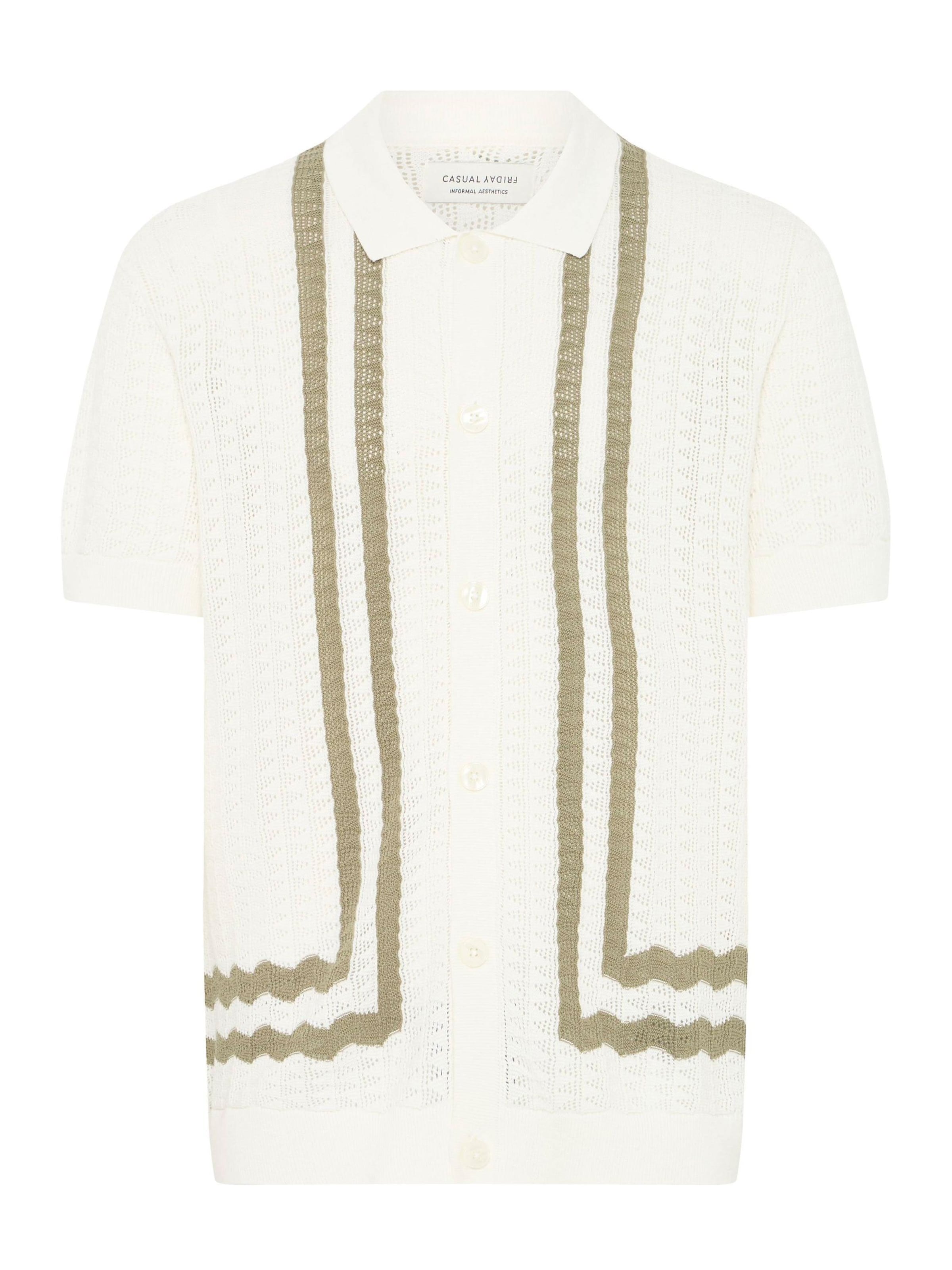 Casual Friday - Ajuste confortable Camisa ' CFHolla ' en beige: frente