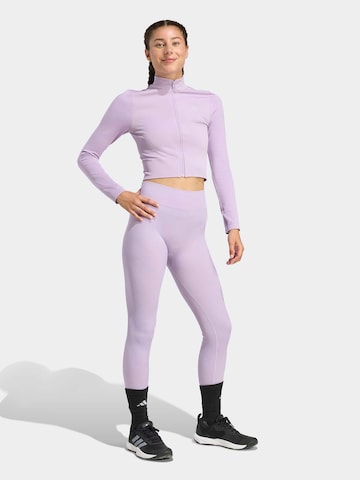 ADIDAS PERFORMANCE Αθλητική πλεκτή ζακέτα 'Essentials' σε λιλά: μπροστά