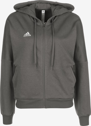 ADIDAS PERFORMANCE Athletic Zip-Up Hoodie 'Condivo 22' in Grey: front