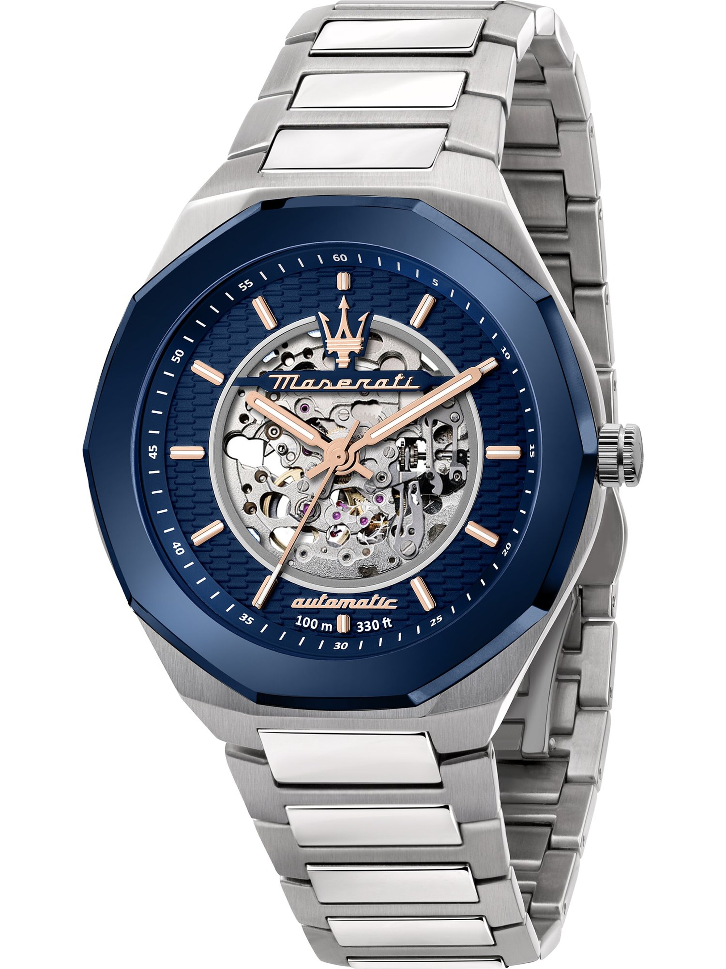 Maserati Analog Watch in Silver: front
