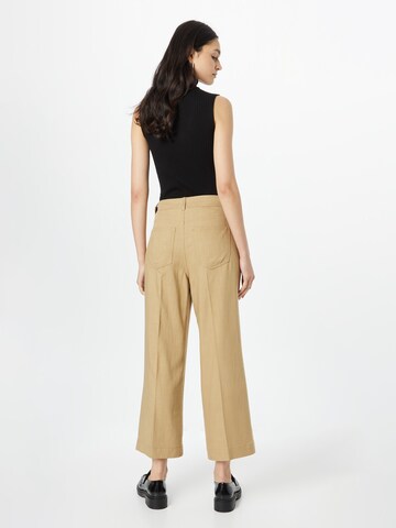 Marella Wide leg Trousers with creases 'ROUEN' in Beige