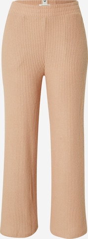 ROXY Wide leg Broek in Beige: voorkant