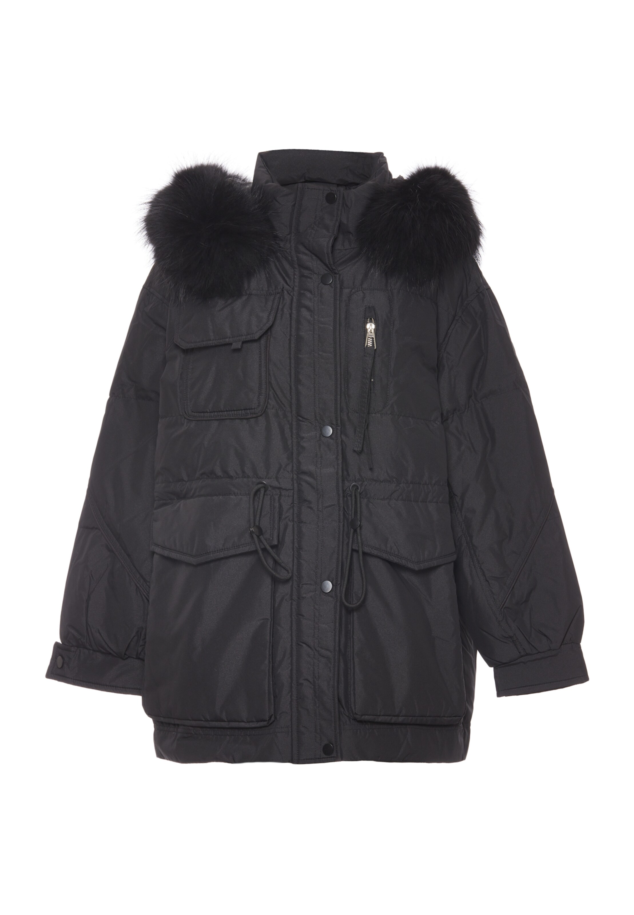 NAEMI Zimná bunda - Čierna: predná strana