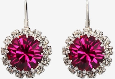 1 x 2,2 cm dydžio Auskarai 'Saton adorned with Swarovski crystals' iš EXCLUSIVE EDITION, spalva – fuksijų spalva, Prekių apžvalga