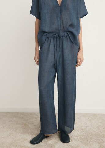 MANGO Wide leg Pants 'Ulysses' in Blue: front