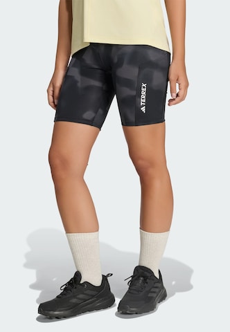 Skinny Pantalon outdoor 'Multi' ADIDAS TERREX en noir : devant