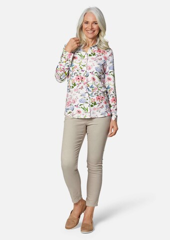 Goldner Blouse in Wit