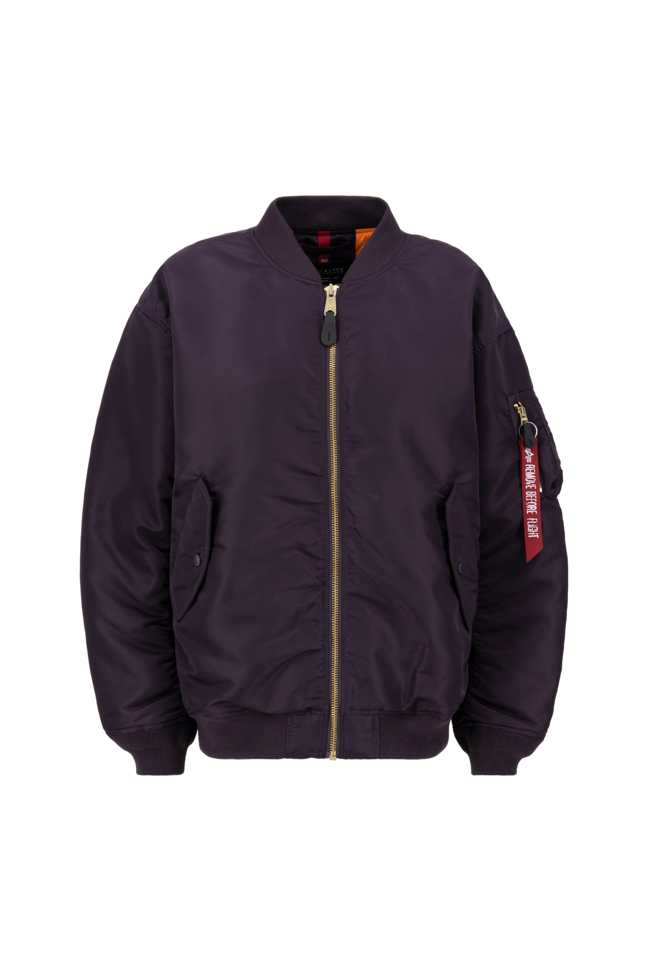 ALPHA INDUSTRIES Tussenjas 'MA-1 Core' in Lila: voorkant
