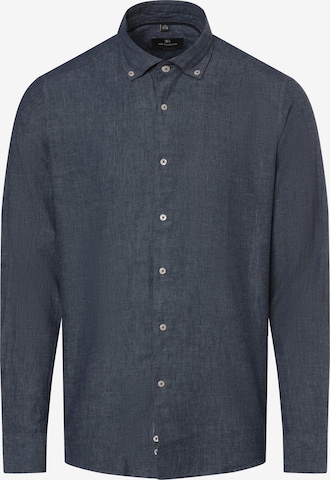 Nils Sundström Regular fit Button Up Shirt in Blue: front
